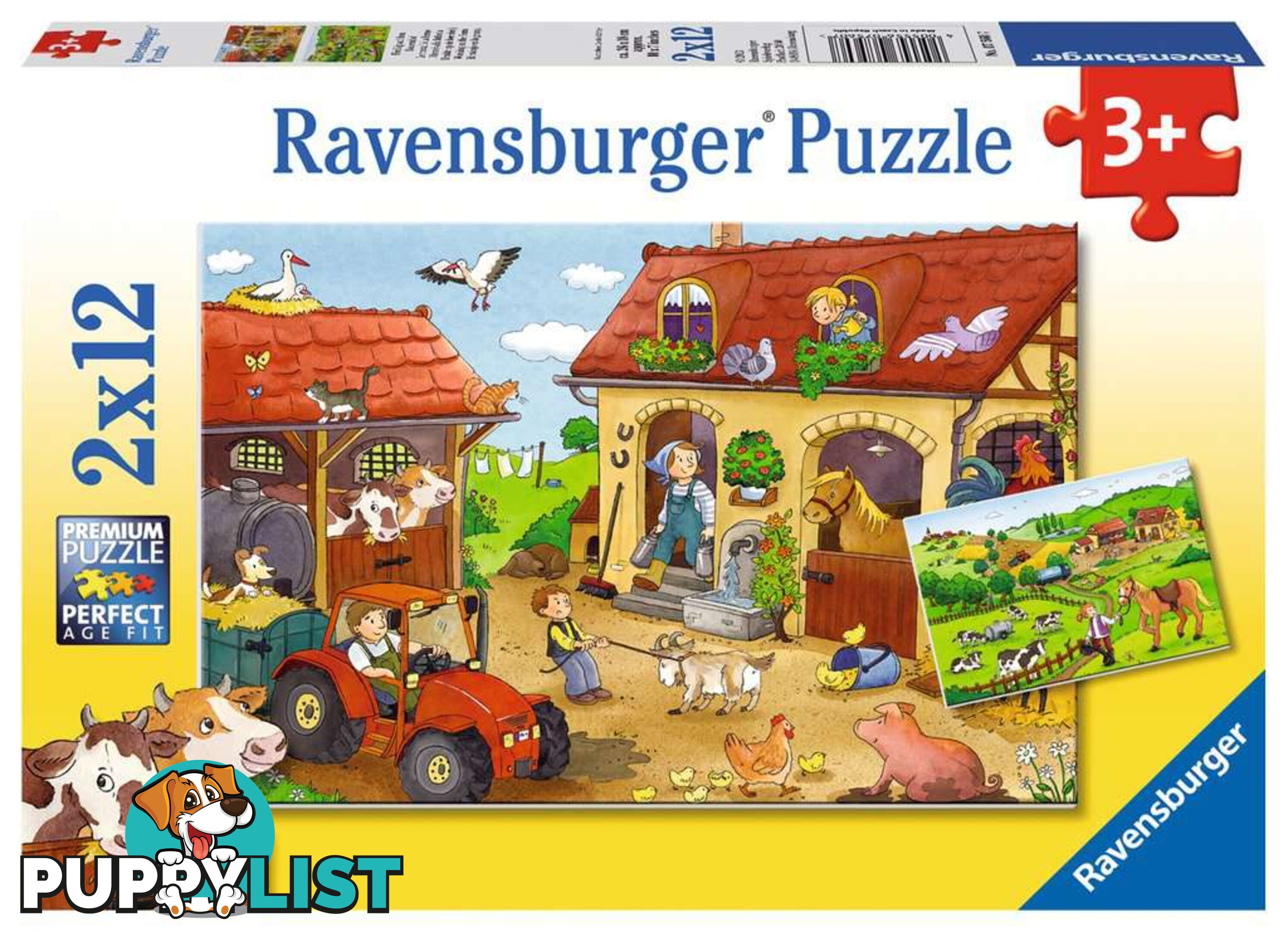 Ravensburger - Working On The Farm Jigsaw Puzzle 2x12 Pieces Rb07560 - 4005556075607