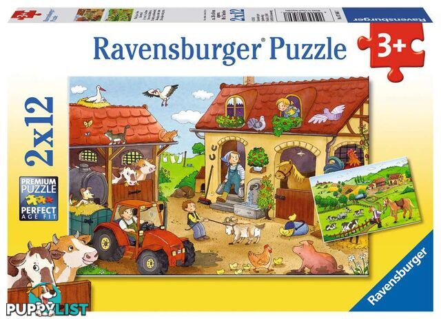 Ravensburger - Working On The Farm Jigsaw Puzzle 2x12 Pieces Rb07560 - 4005556075607