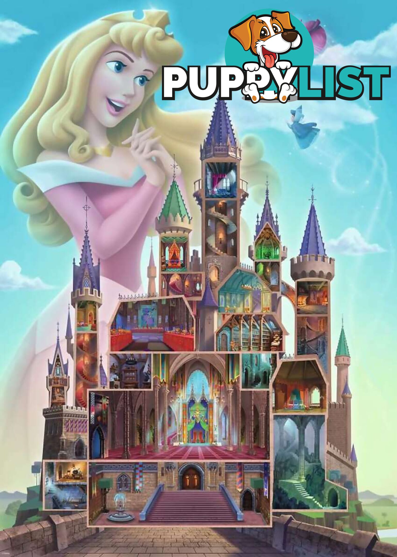 Ravensburger - Disney Castles Aurora Jigsaw Puzzle 1000pc - Mdrb17338 - 4005556173389