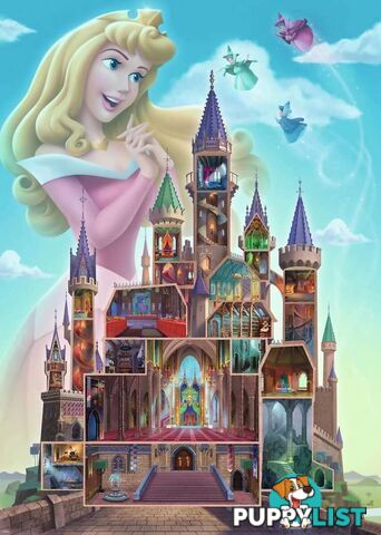 Ravensburger - Disney Castles Aurora Jigsaw Puzzle 1000pc - Mdrb17338 - 4005556173389