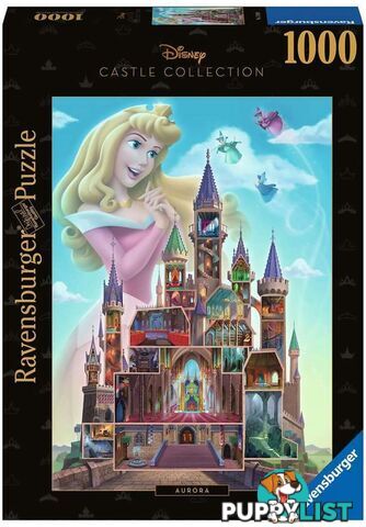 Ravensburger - Disney Castles Aurora Jigsaw Puzzle 1000pc - Mdrb17338 - 4005556173389