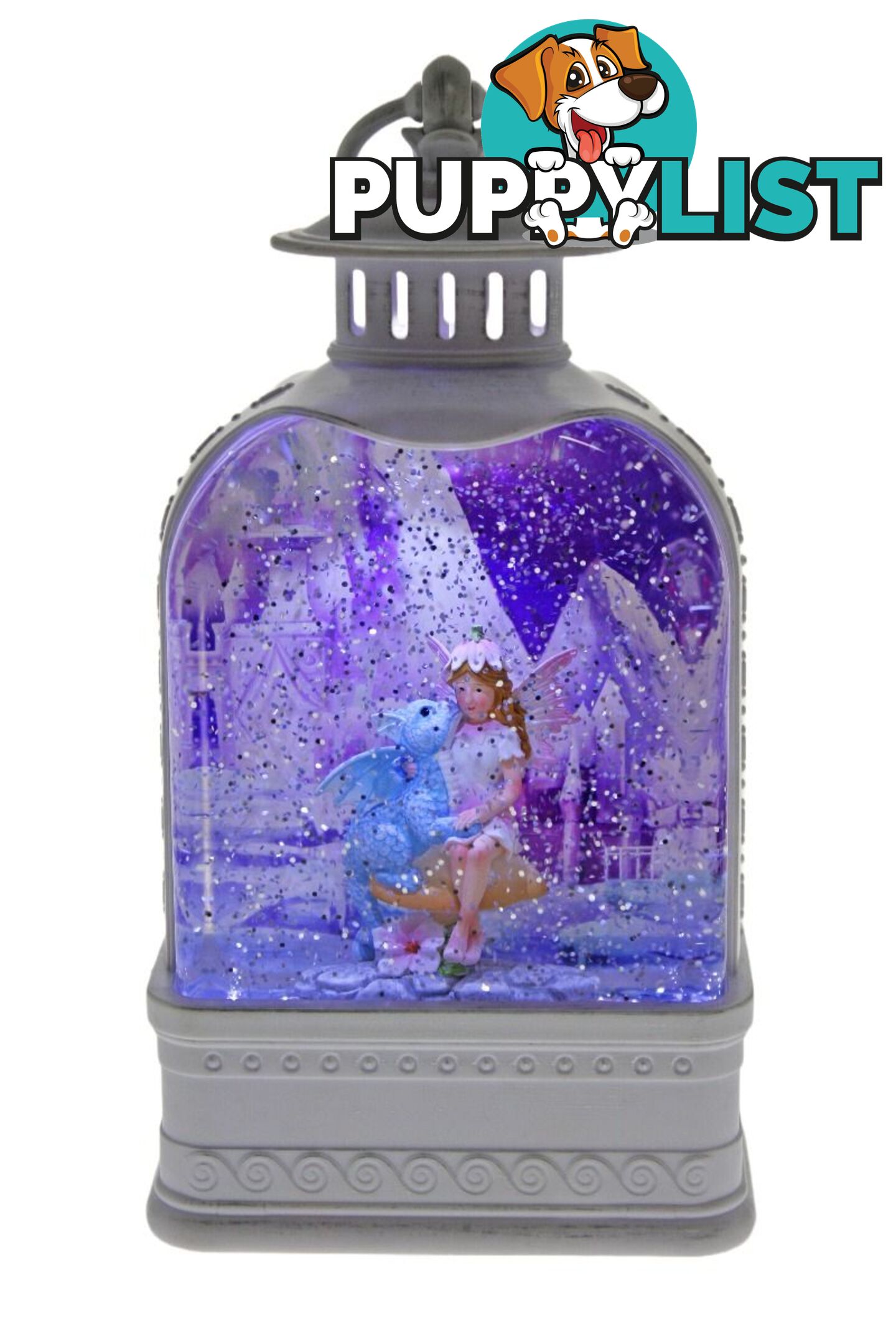 Cotton Candy -  Fairy & Blue Dragon Med Glitter Lantern - Ccflnt47 - 9353468017273