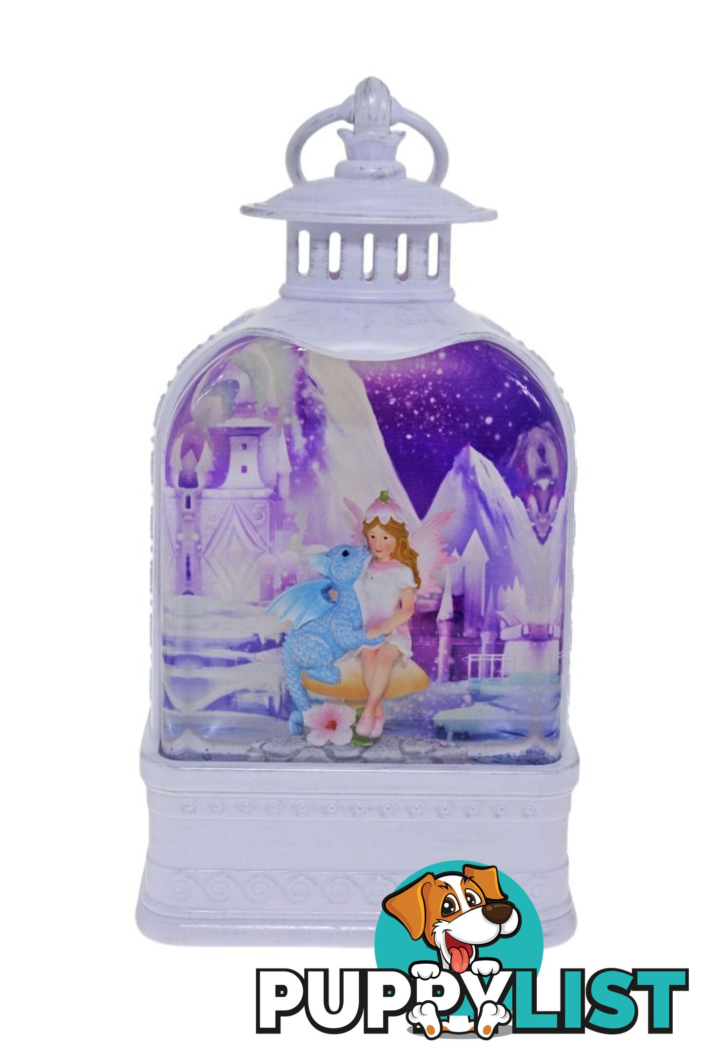 Cotton Candy -  Fairy & Blue Dragon Med Glitter Lantern - Ccflnt47 - 9353468017273