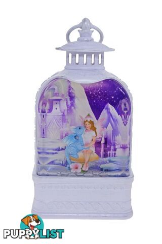 Cotton Candy -  Fairy & Blue Dragon Med Glitter Lantern - Ccflnt47 - 9353468017273