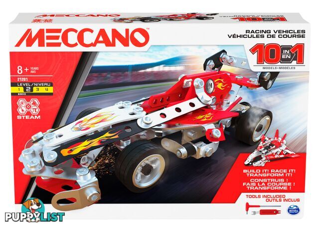 Meccano - 10 Model Set Racing Vehicles - Si6060104 - 778988358559