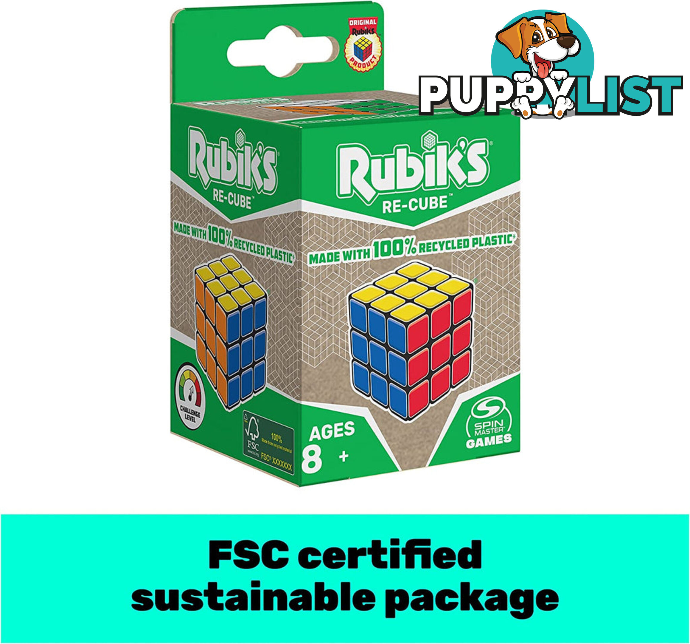 Rubik's Cube Re-cube Game Recycled Plastic- Si6067025 - 778988466414