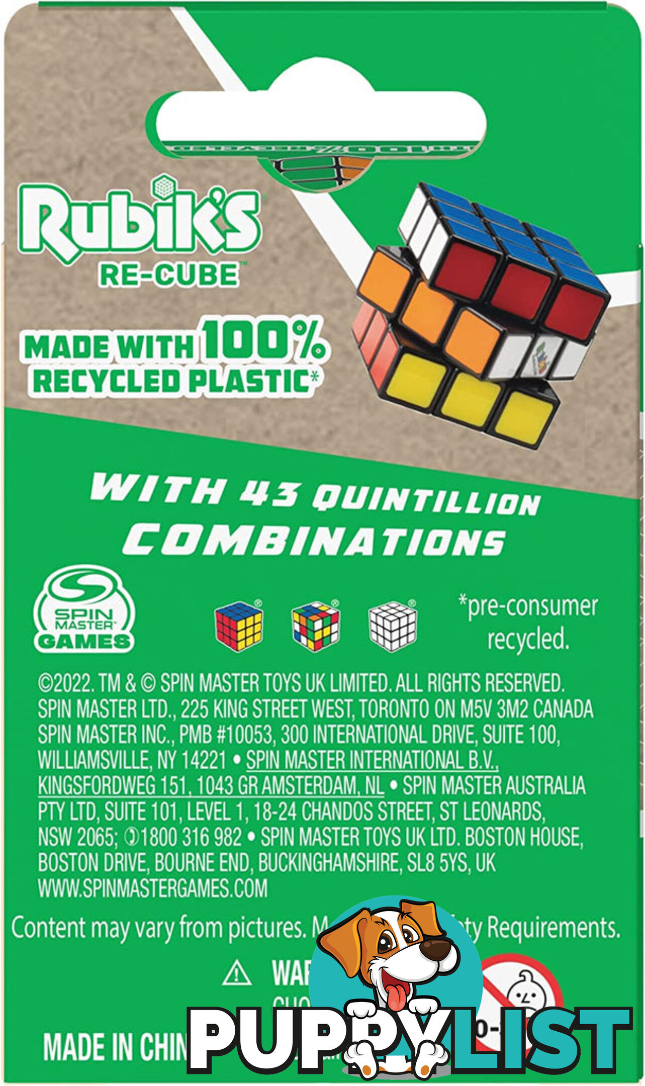 Rubik's Cube Re-cube Game Recycled Plastic- Si6067025 - 778988466414