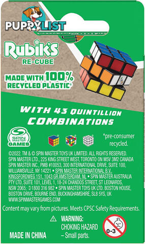 Rubik's Cube Re-cube Game Recycled Plastic- Si6067025 - 778988466414