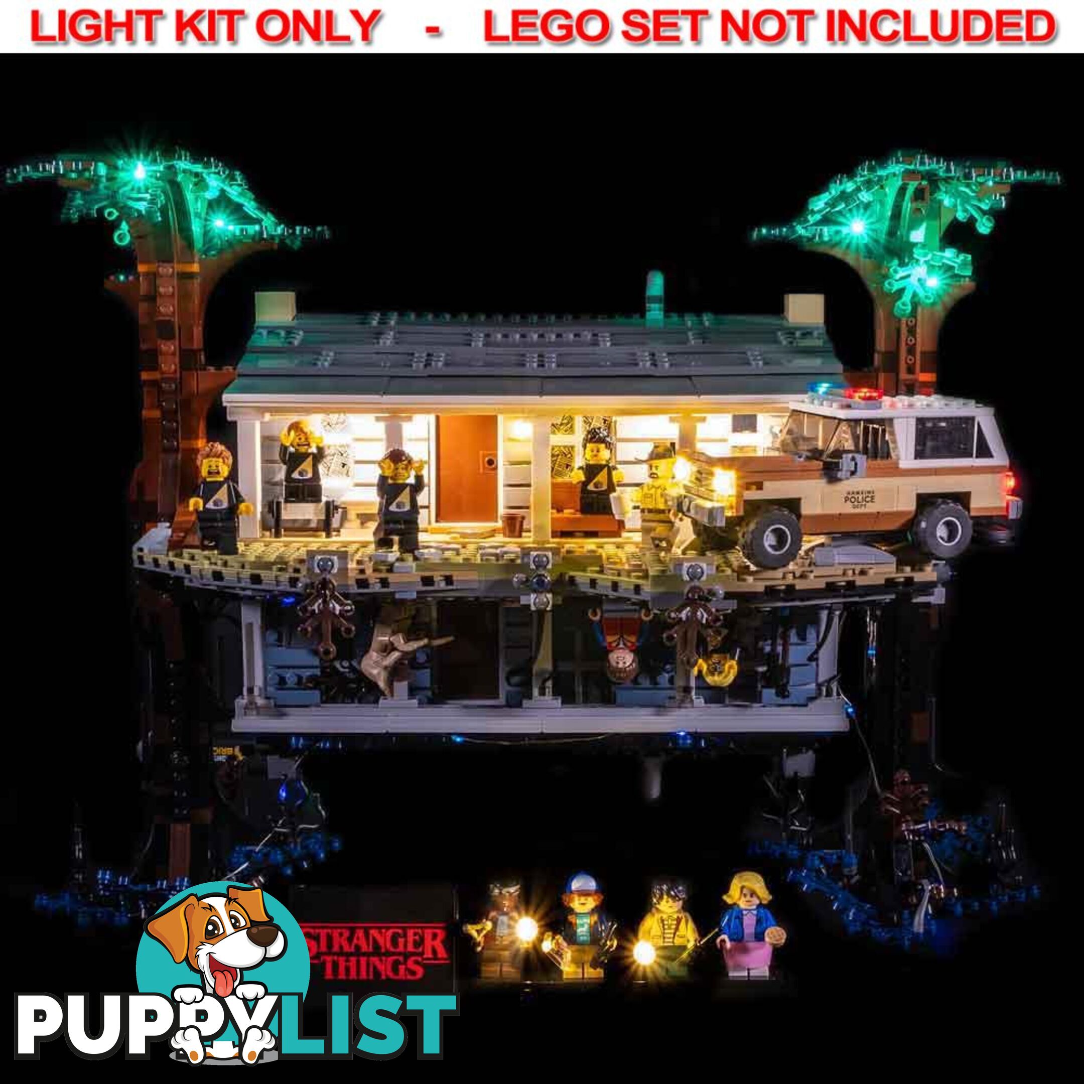 LIGHT KIT for LEGO Stranger Things The Upside Down 75810 - Light My Bricks - 793591189642