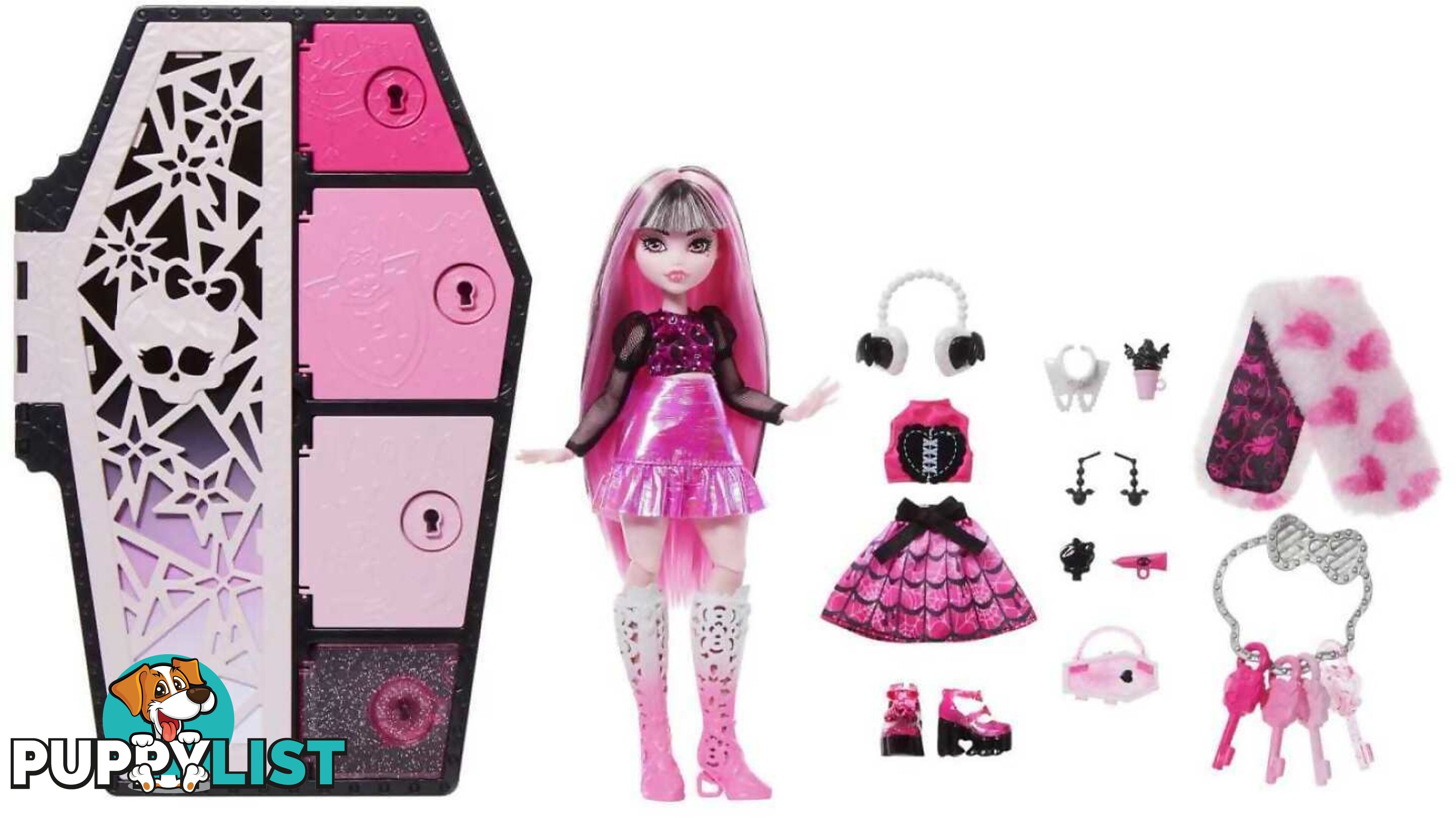 Monster High - Doll Draculaura Skulltimate Secrets: Fearidescent Series - 194735139484