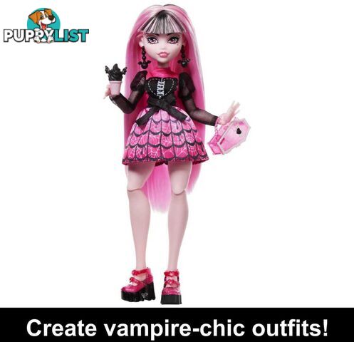 Monster High - Doll Draculaura Skulltimate Secrets: Fearidescent Series - 194735139484