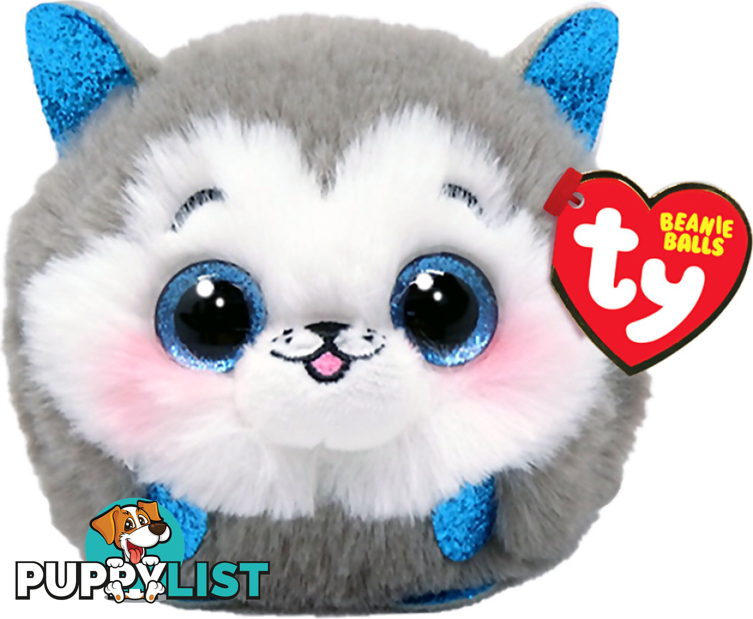 Ty Beanie Boos Balls - Slush Grey Husky - Puffies - Bg42539 - 008421425396