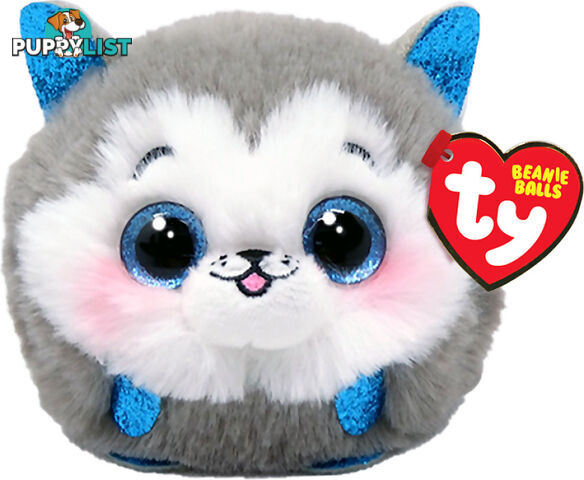 Ty Beanie Boos Balls - Slush Grey Husky - Puffies - Bg42539 - 008421425396