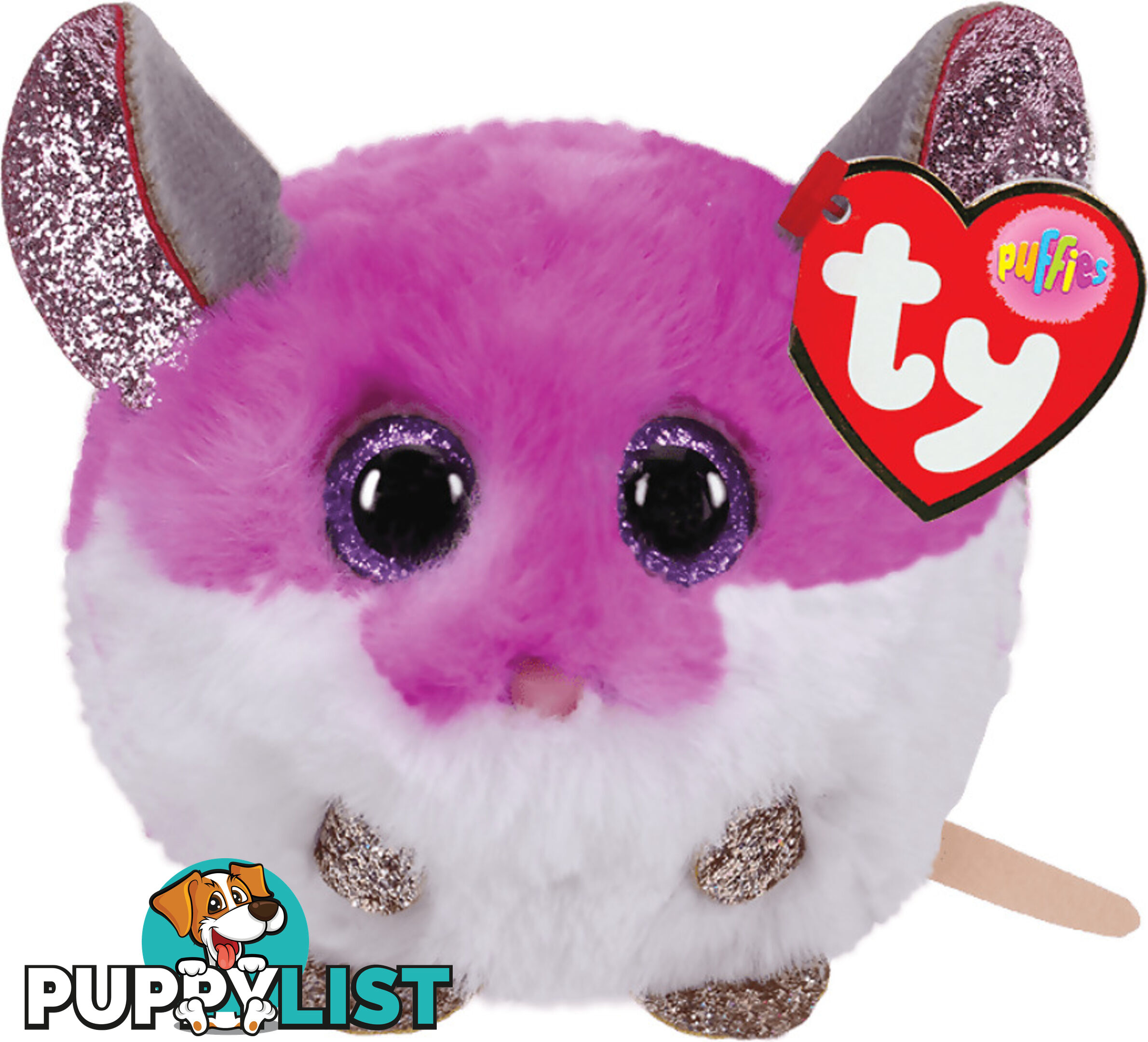 Ty Beanie Balls Puffies - Colby Purple Mouse 10cm - Bg42505 - 008421425051