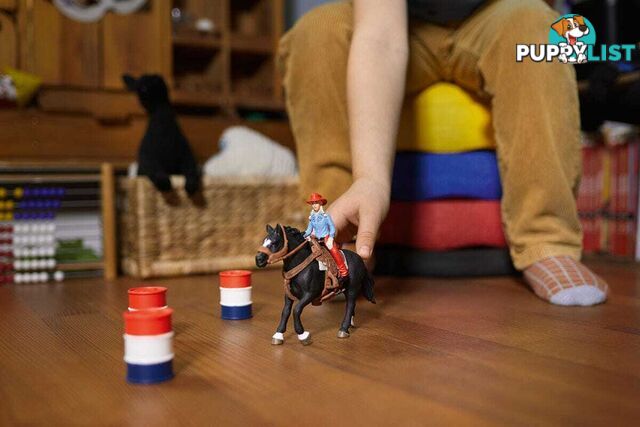 Schleich - Cowgirl Barrel Racing Fun Playset - Farm World - Mdsc42576 - 4059433473734