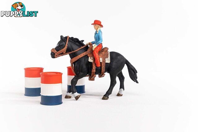 Schleich - Cowgirl Barrel Racing Fun Playset - Farm World - Mdsc42576 - 4059433473734