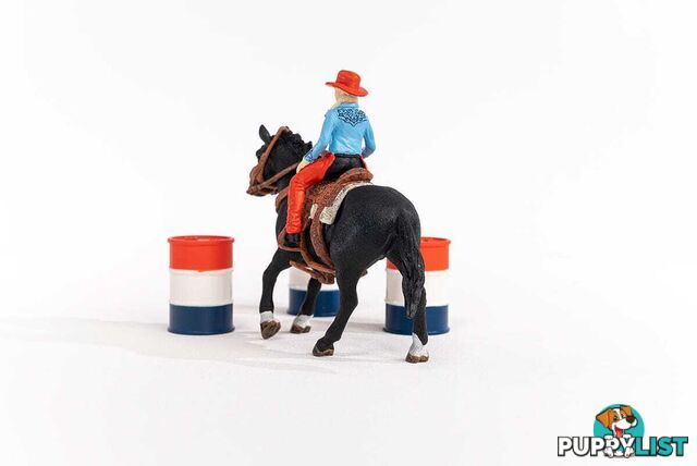 Schleich - Cowgirl Barrel Racing Fun Playset - Farm World - Mdsc42576 - 4059433473734