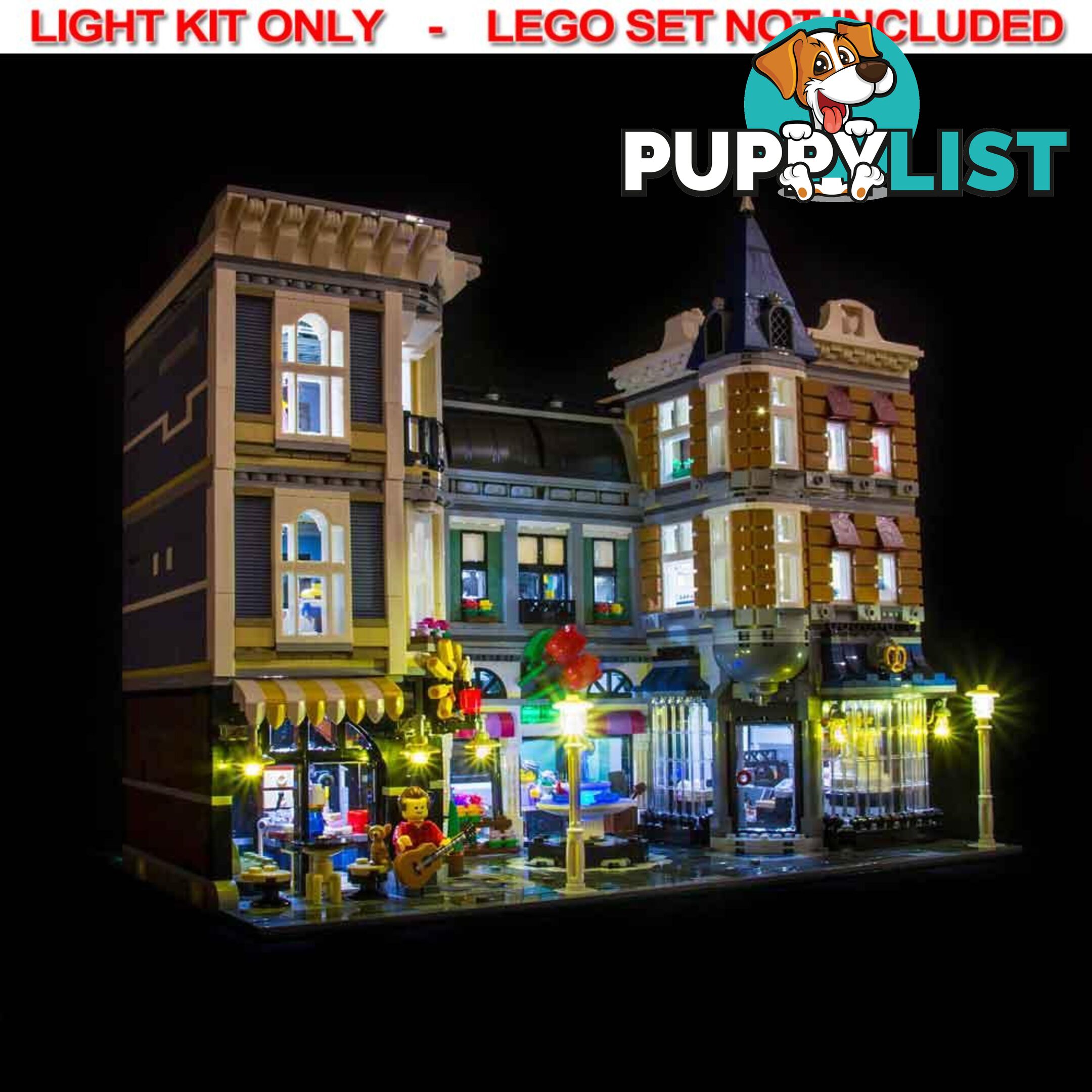 LIGHT KIT for LEGO Assembly Square 10255 - Light My Bricks - 793591188034