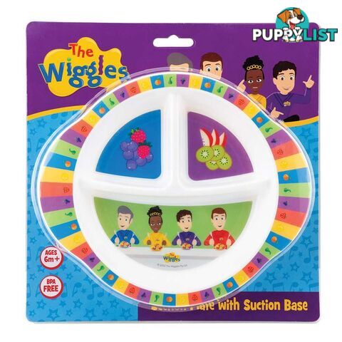 The Wiggles - We're All Fruit Salad Section Plate with Suction Base- Jswig6080 - 9319057060808