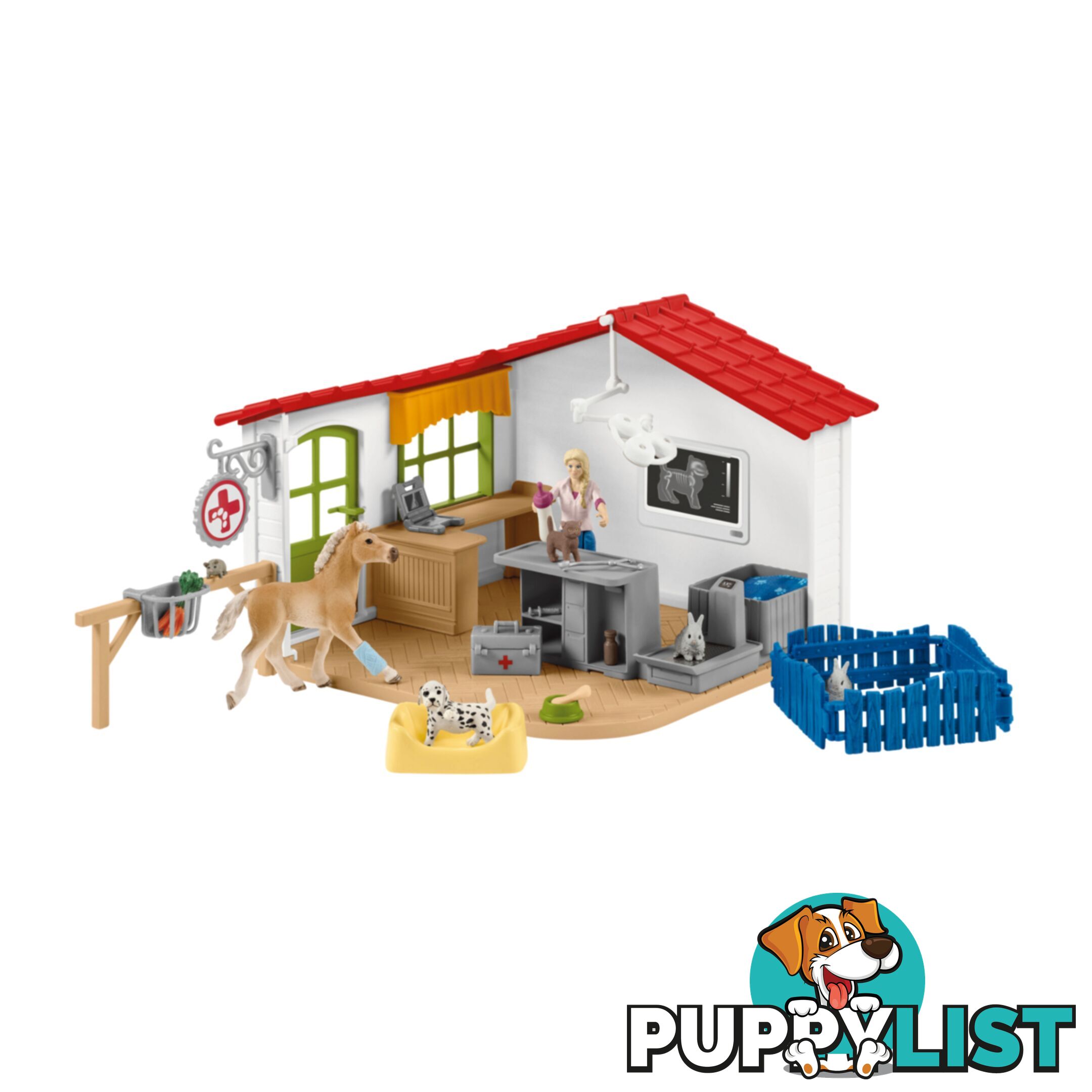 Schleich - Veterinarian Practice With Pets Sc42502 - 4055744038839