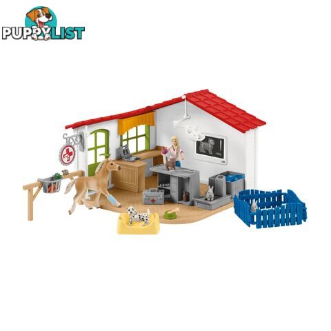 Schleich - Veterinarian Practice With Pets Sc42502 - 4055744038839