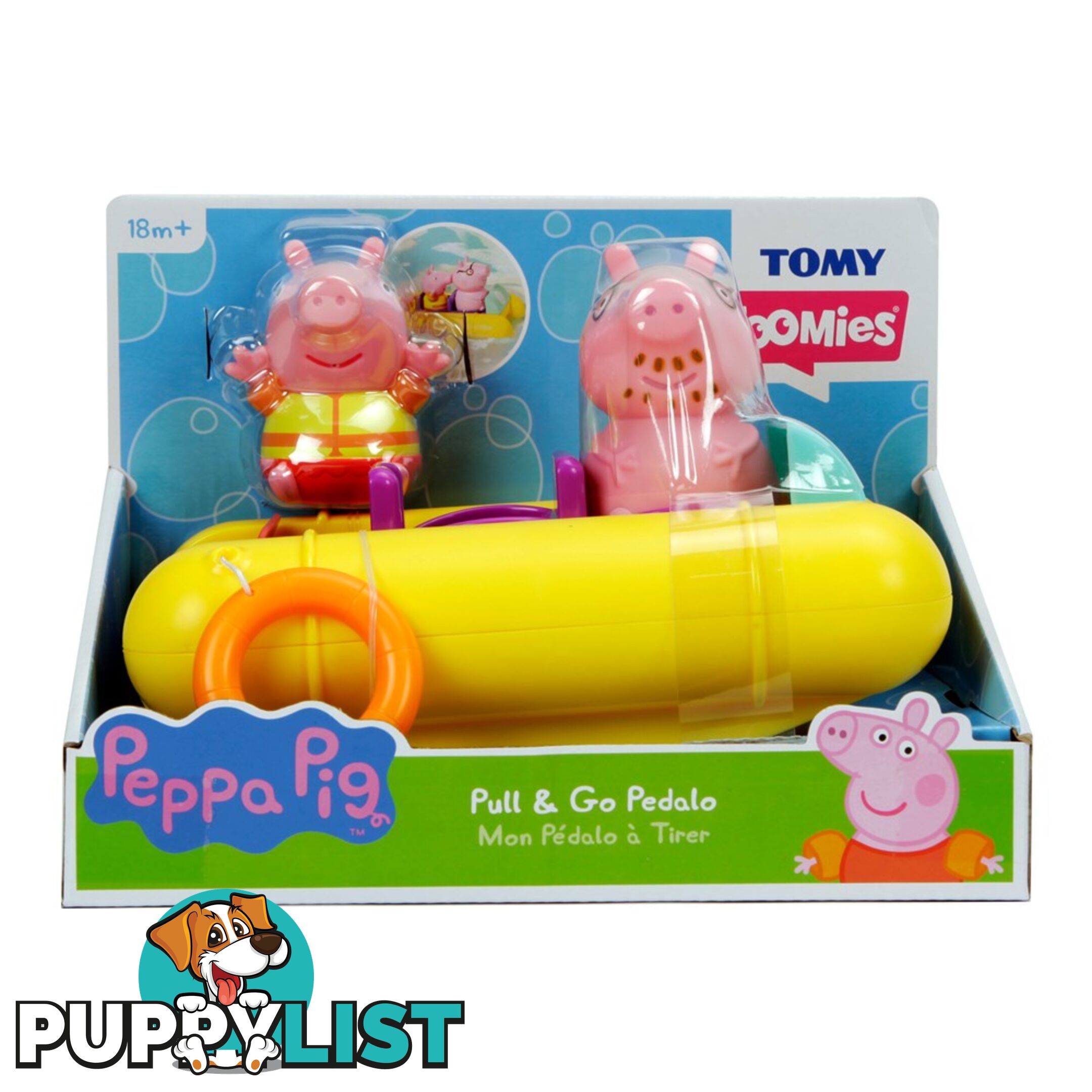 Peppa Pig - Peppa Pig & Daddy Pig Pull & Go Pedalo TOMY- Lce73107c - 5011666731073