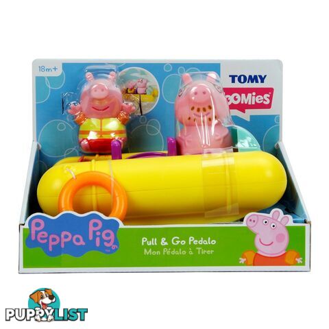 Peppa Pig - Peppa Pig & Daddy Pig Pull & Go Pedalo TOMY- Lce73107c - 5011666731073