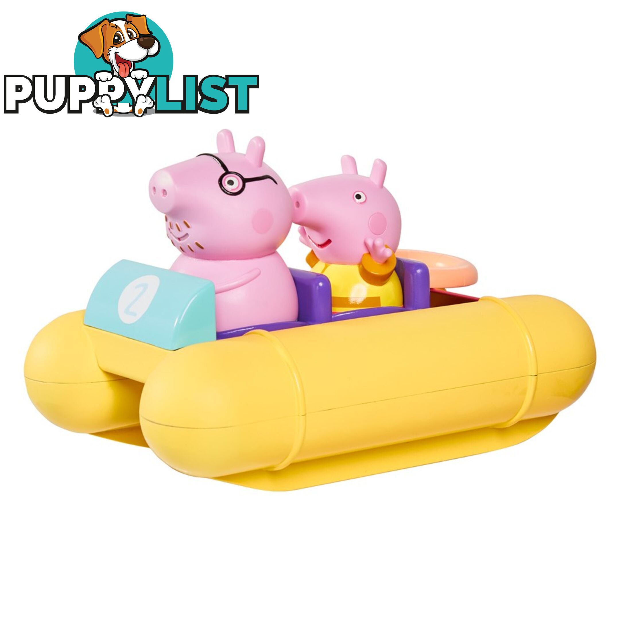 Peppa Pig - Peppa Pig & Daddy Pig Pull & Go Pedalo TOMY- Lce73107c - 5011666731073