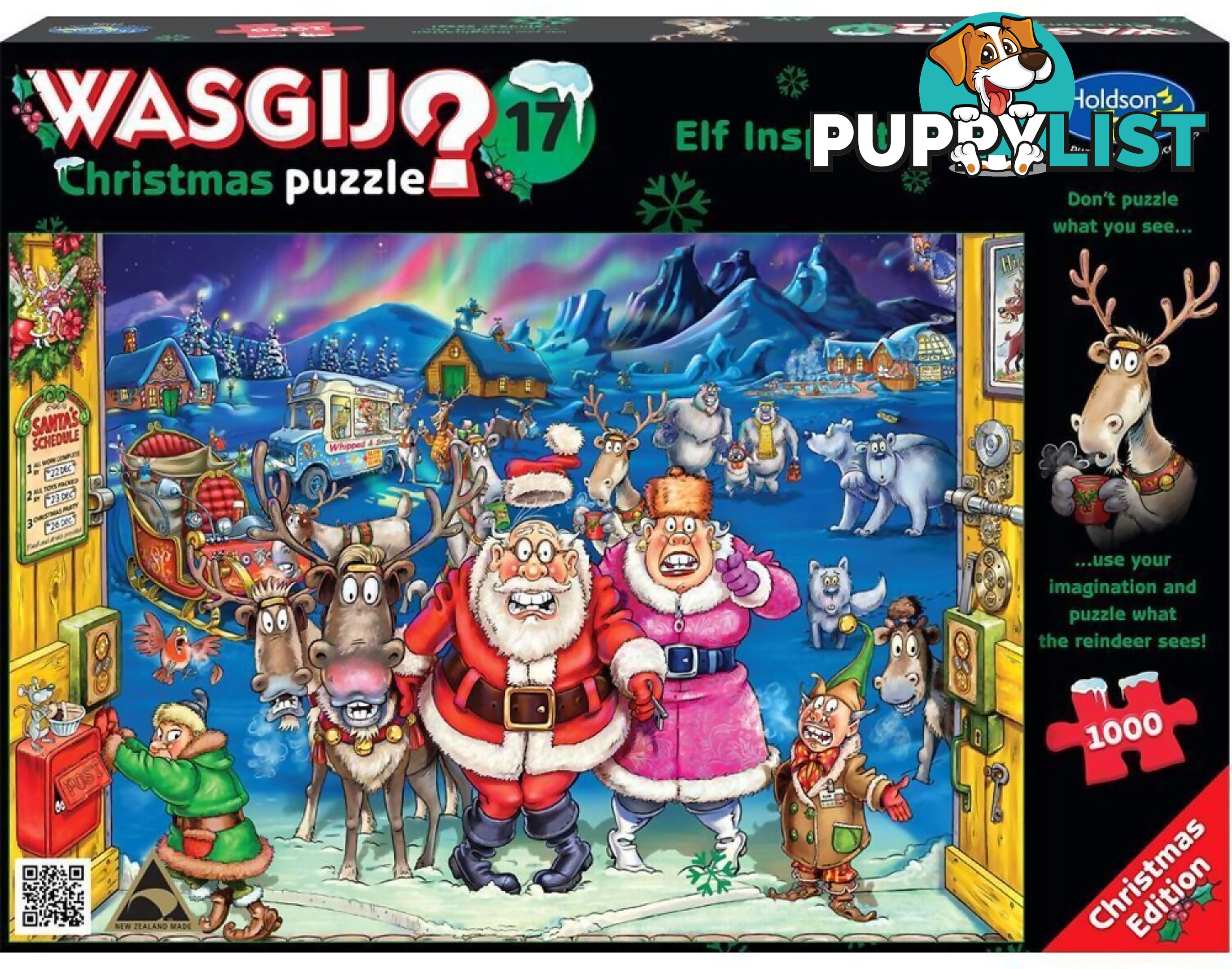 Wasgij - Christmas 17 - Elf Inspection! Holdson Jigsaw Puzzle 1000pc - Jdhol775095 - 9414131775095