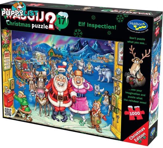 Wasgij - Christmas 17 - Elf Inspection! Holdson Jigsaw Puzzle 1000pc - Jdhol775095 - 9414131775095