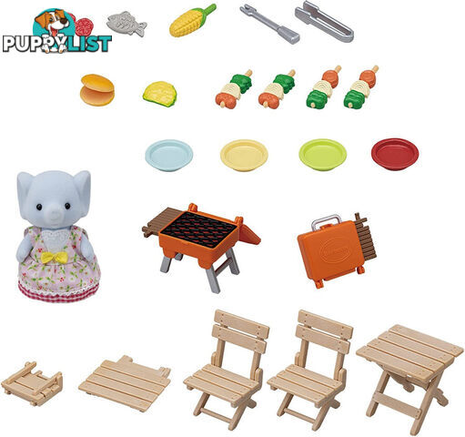 Sylvanian Families - Bbq Picnic Set With Elephant Girl - Mdsf5640 - 5054131056400