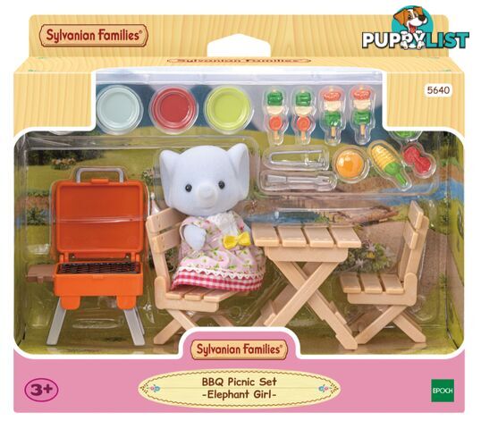 Sylvanian Families - Bbq Picnic Set With Elephant Girl - Mdsf5640 - 5054131056400