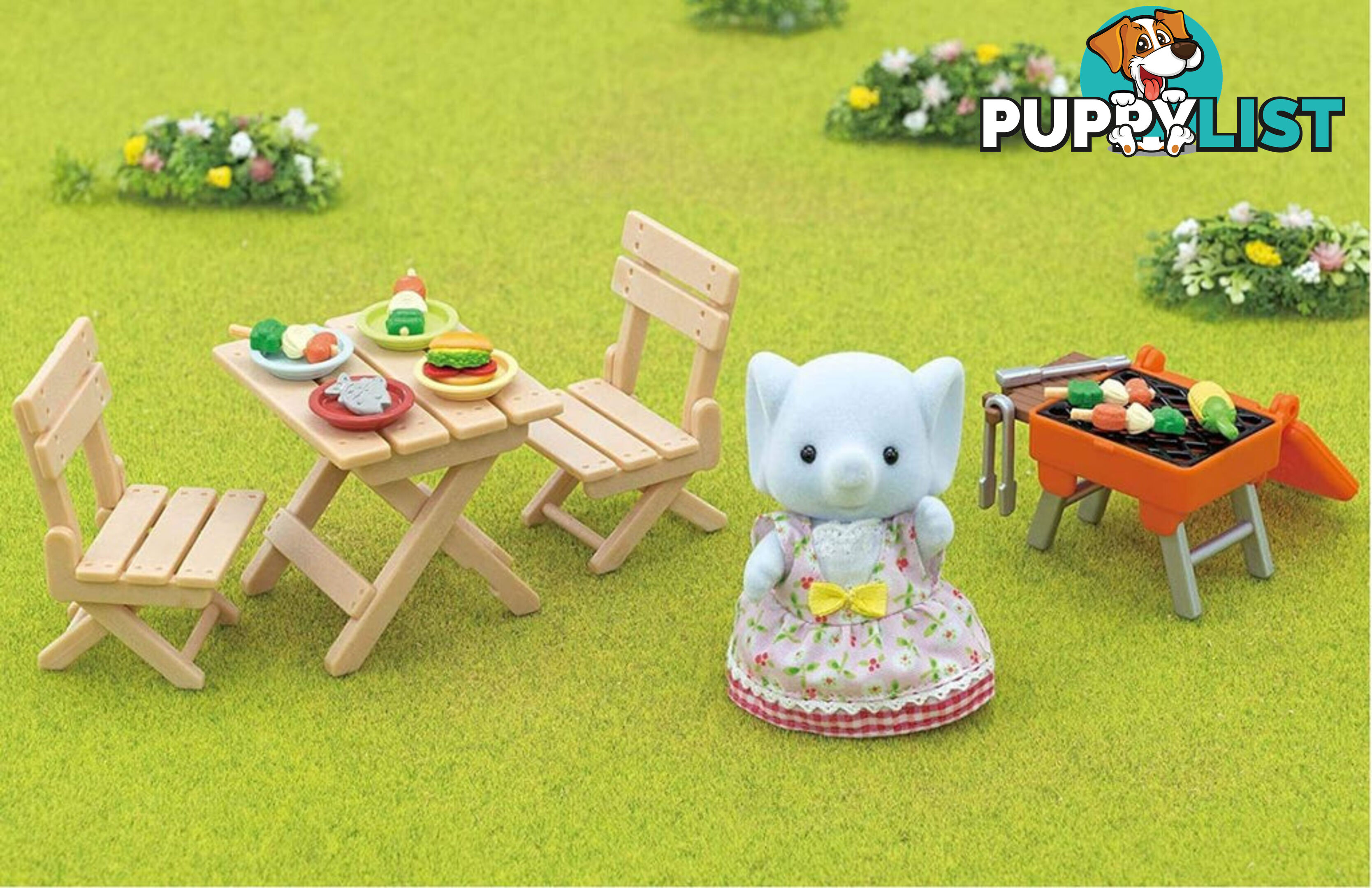 Sylvanian Families - Bbq Picnic Set With Elephant Girl - Mdsf5640 - 5054131056400