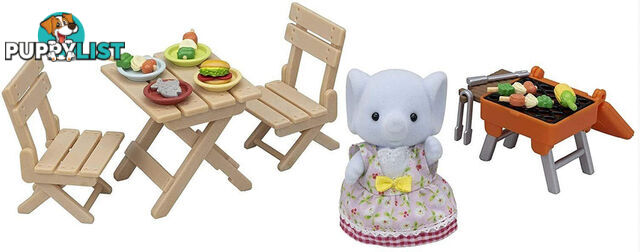 Sylvanian Families - Bbq Picnic Set With Elephant Girl - Mdsf5640 - 5054131056400