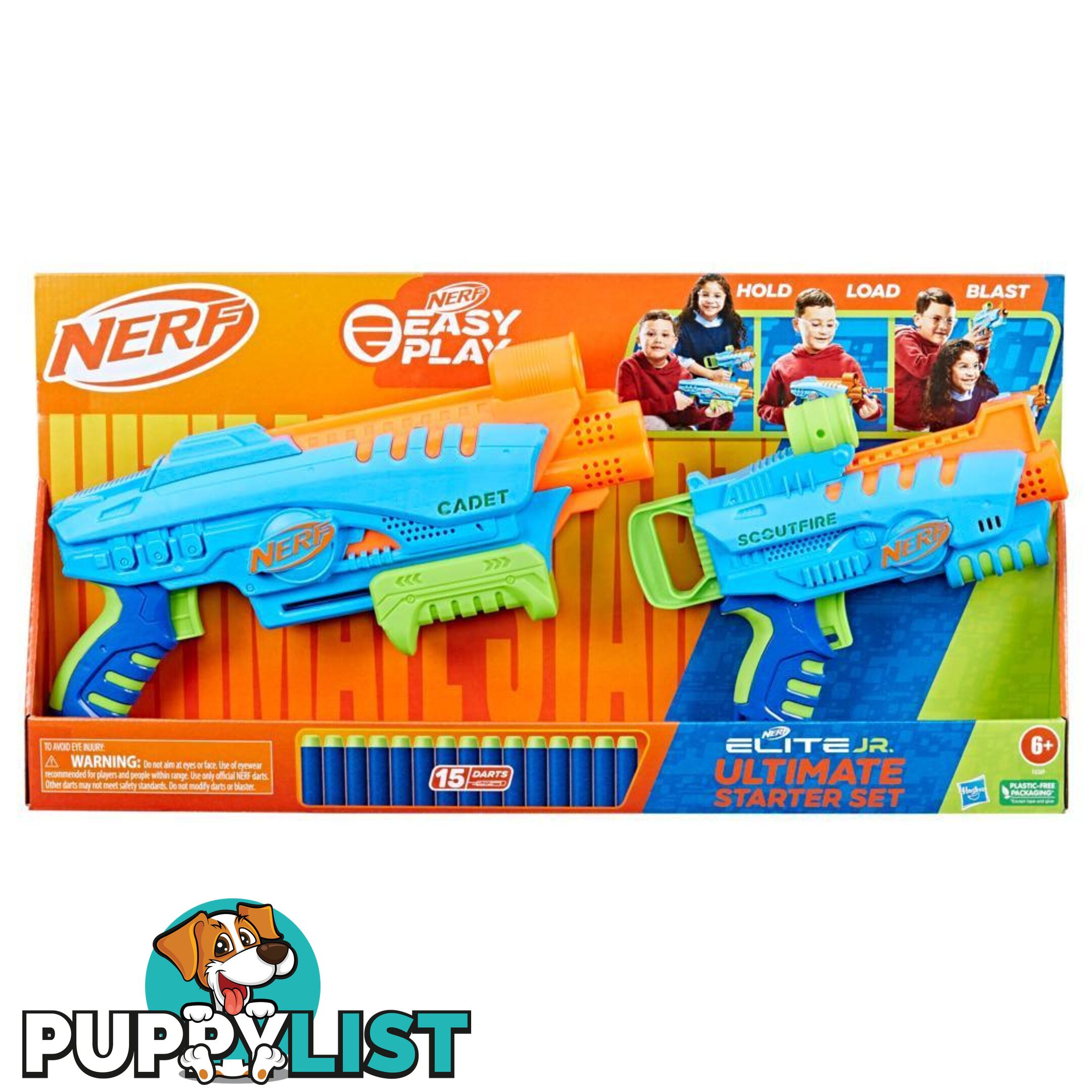 Nerf Elite Junior Ultimate Starter Set 2 Blasters 15 Nerf Elite Darts - Hbf6369as00 - 195166217352