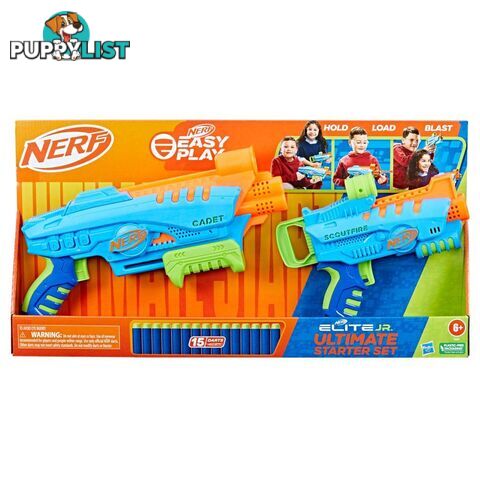 Nerf Elite Junior Ultimate Starter Set 2 Blasters 15 Nerf Elite Darts - Hbf6369as00 - 195166217352