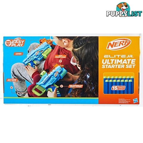 Nerf Elite Junior Ultimate Starter Set 2 Blasters 15 Nerf Elite Darts - Hbf6369as00 - 195166217352