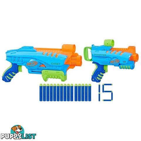 Nerf Elite Junior Ultimate Starter Set 2 Blasters 15 Nerf Elite Darts - Hbf6369as00 - 195166217352