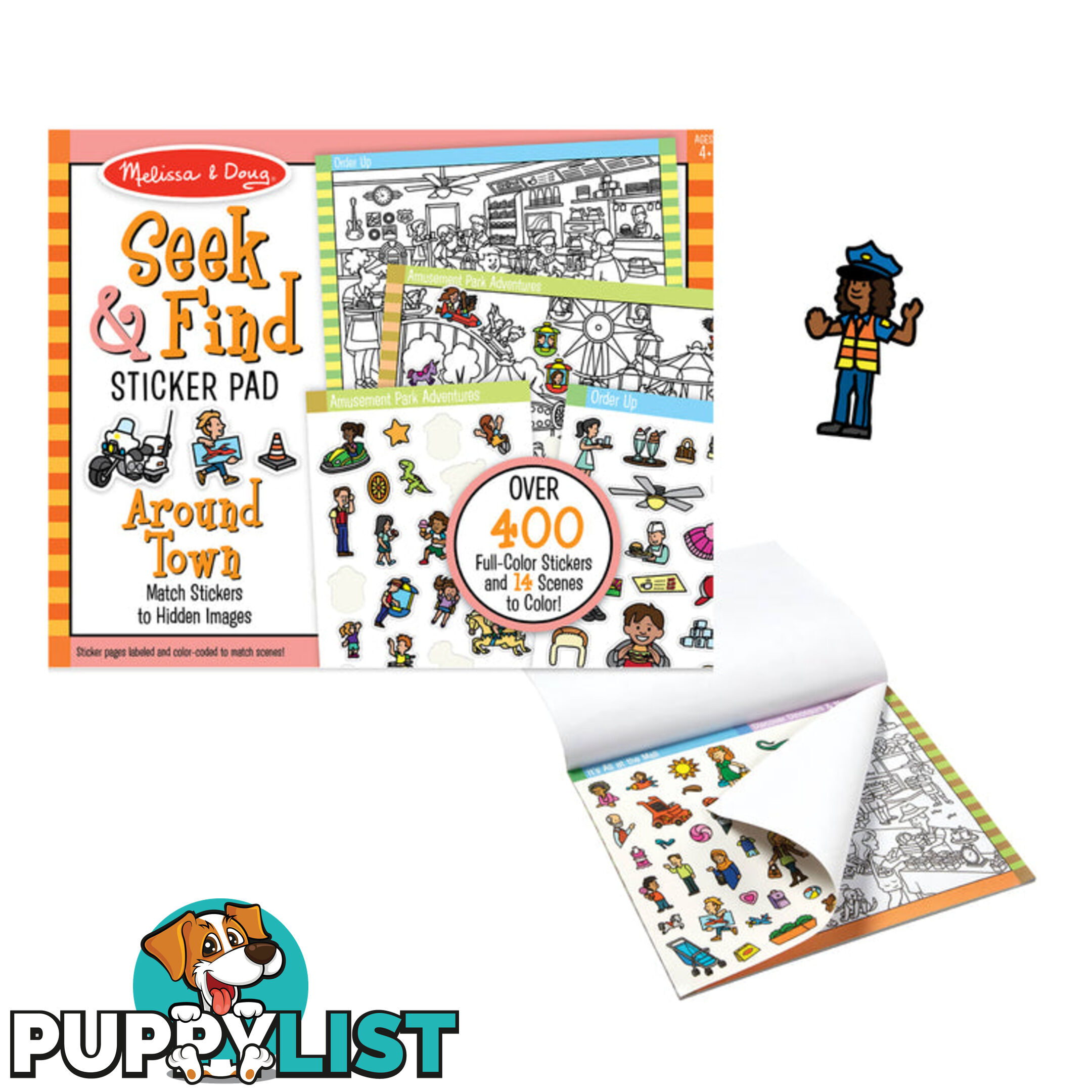 Melissa & Doug - Seek & Find Sticker Pad Around Town - Mdmnd30150 - 000772301503