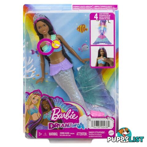 Barbie Dreamtopia Twinkle Lights Mermaidâ„¢ Doll Brown Hair - Mahdj35 - 194735024360