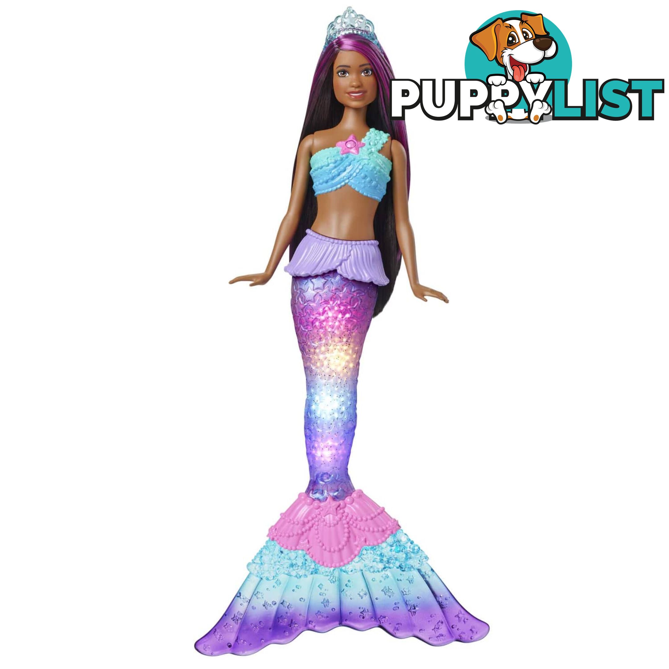 Barbie Dreamtopia Twinkle Lights Mermaidâ„¢ Doll Brown Hair - Mahdj35 - 194735024360