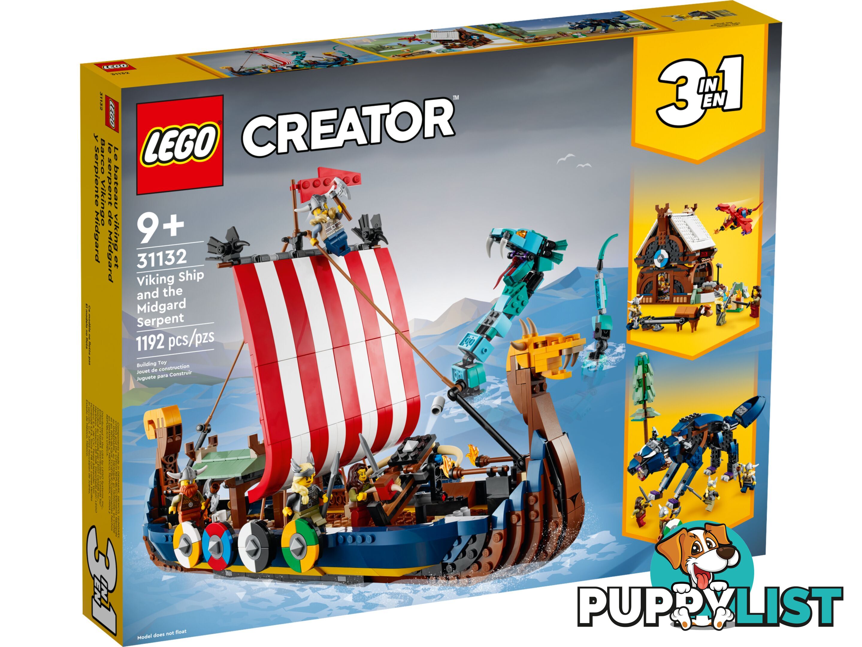 LEGO 31132 Viking Ship and the Midgard Serpent - Creator 3-in-1 - 5702017153230