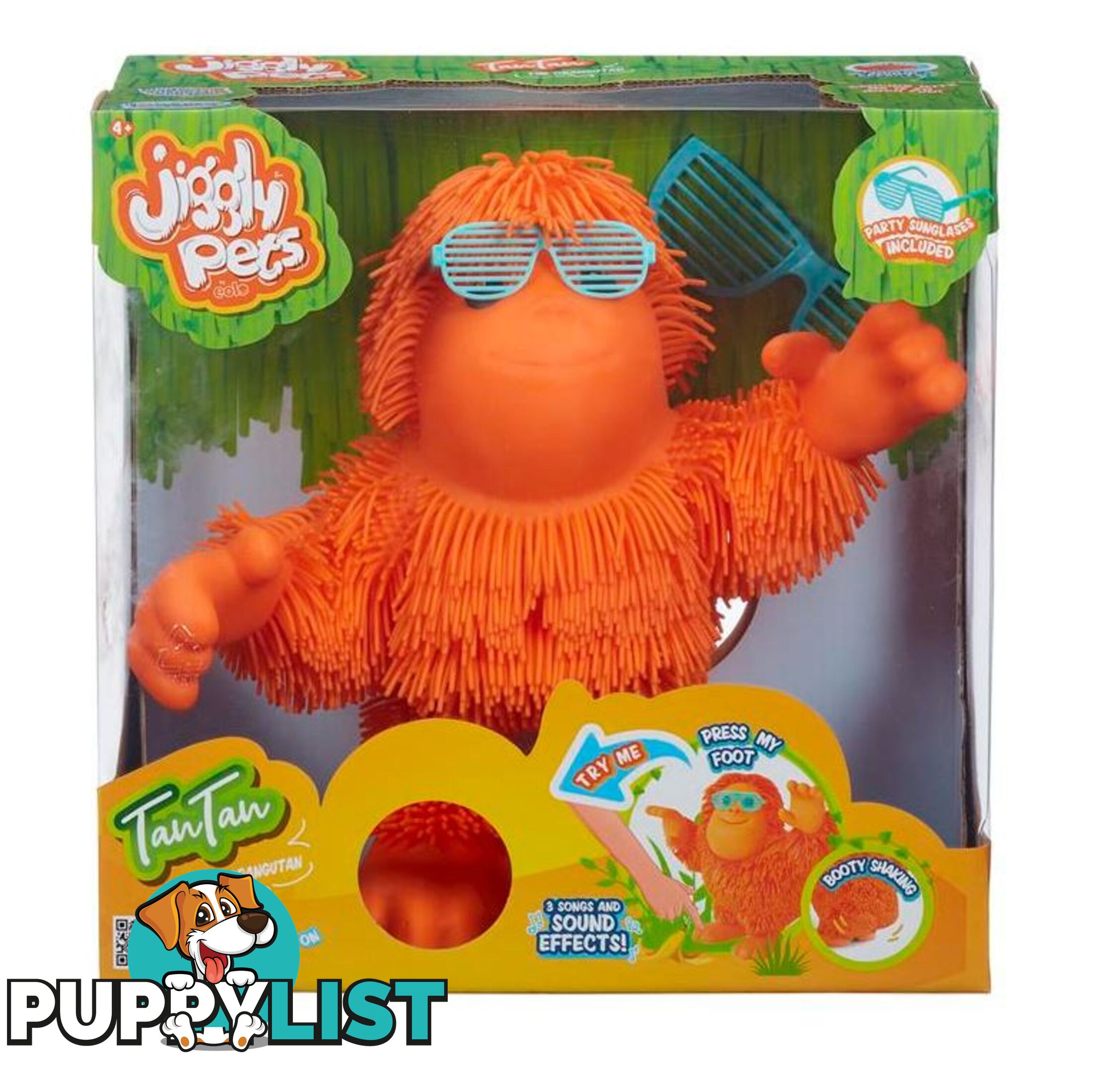 Jiggly Pets Tan Tan The Orangutan Assorted Styles - T66218 - 8411936015716