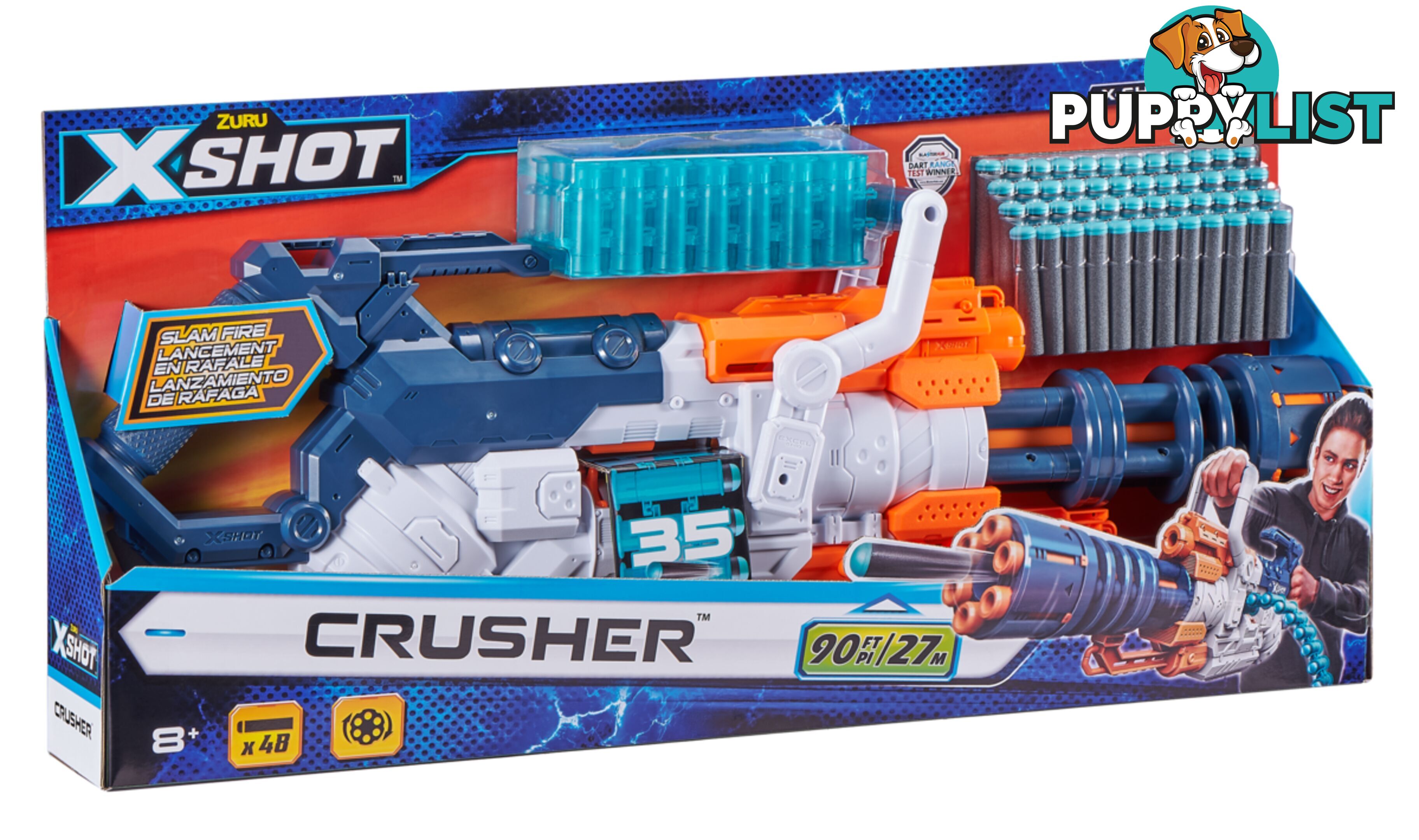 Zuru X-shot Crusher Dart Blaster Gun Azazt36382 - 193052016850