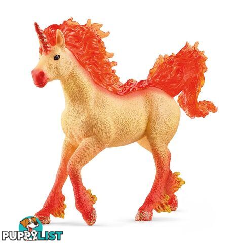 Schleich - Elementa Fire Unicorn Stallion Horse Figurine - Mdsc70756 - 4059433672373