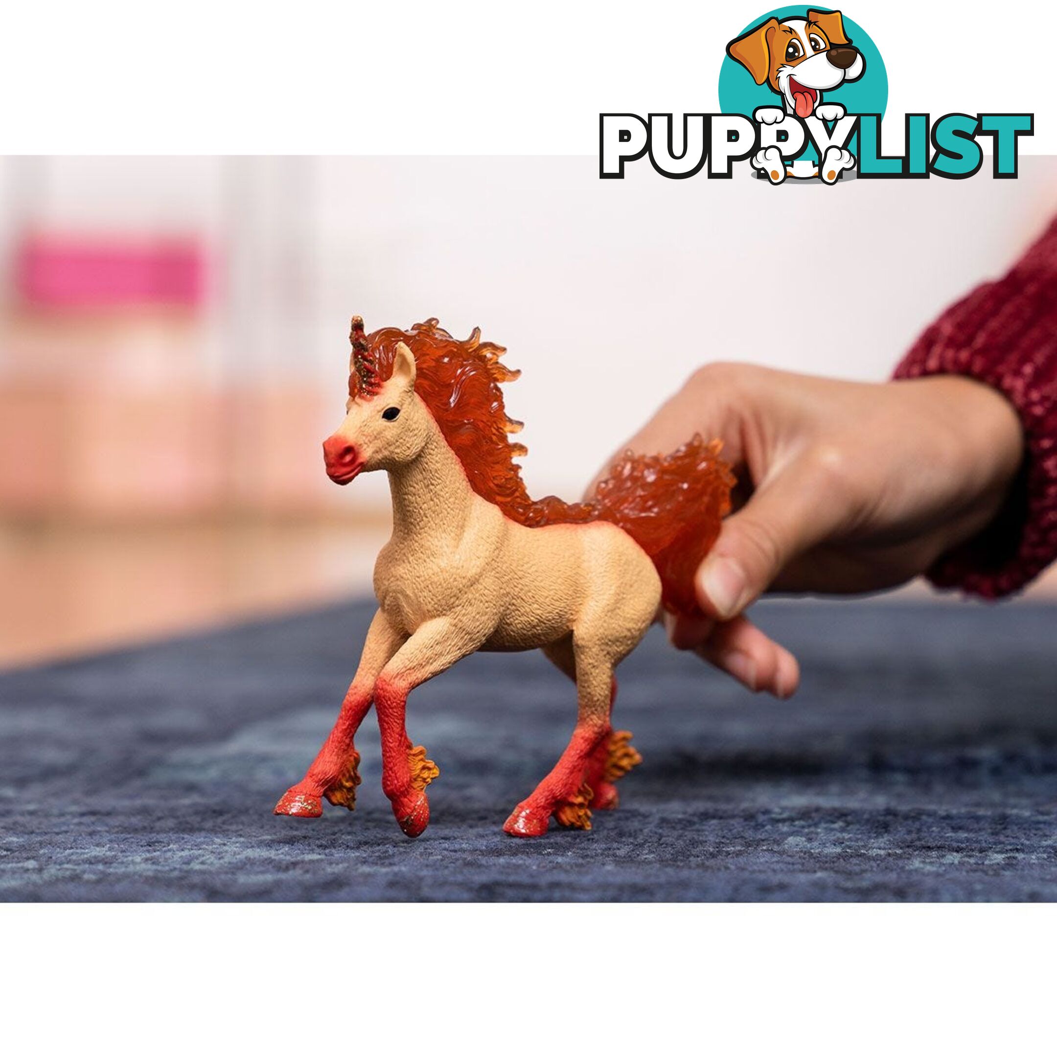 Schleich - Elementa Fire Unicorn Stallion Horse Figurine - Mdsc70756 - 4059433672373