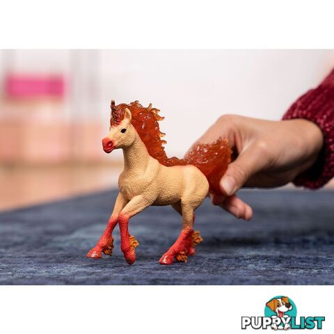 Schleich - Elementa Fire Unicorn Stallion Horse Figurine - Mdsc70756 - 4059433672373