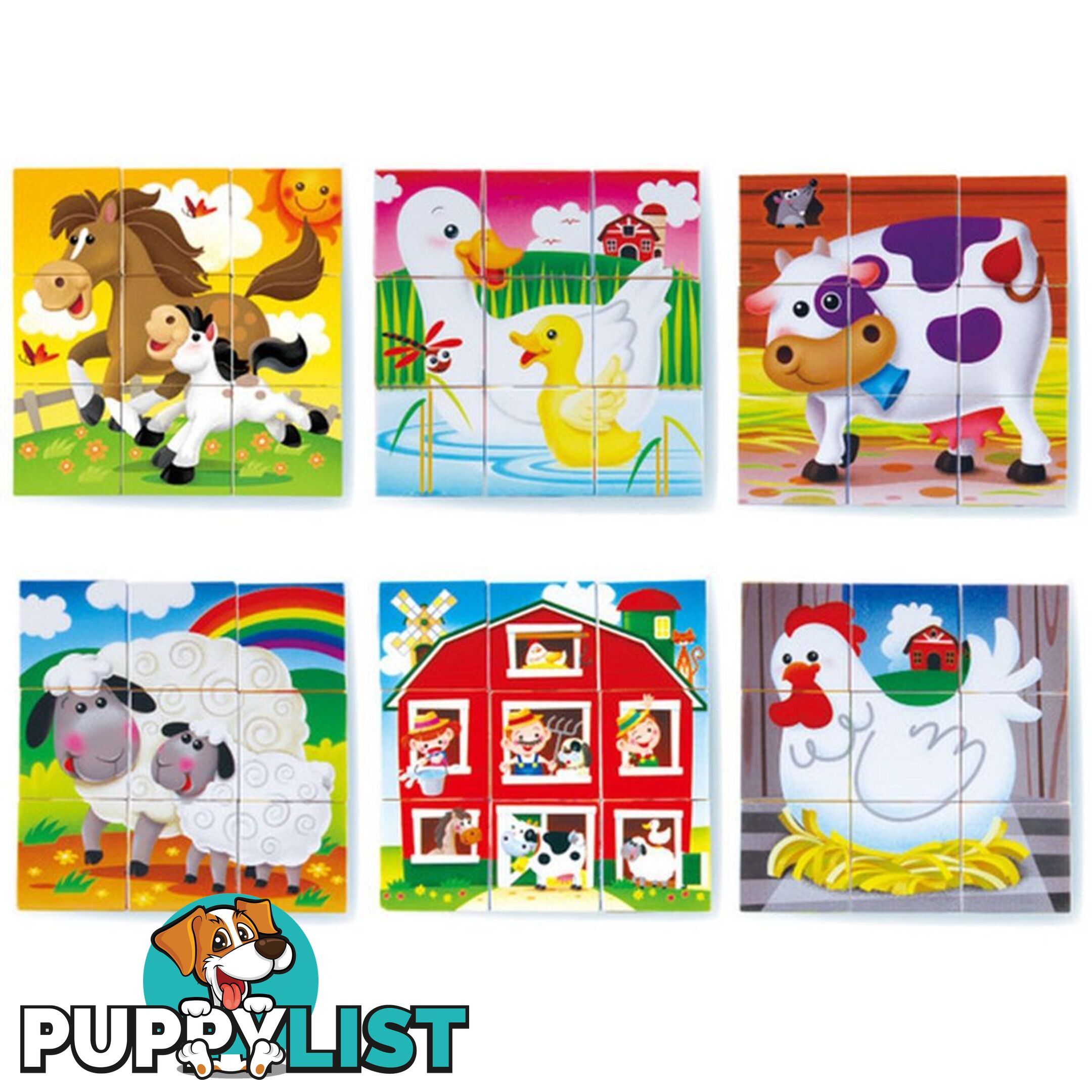 Farmhouse Block Puzzle  Playgo Toys Ent. Ltd Art62821 - 4892401090300