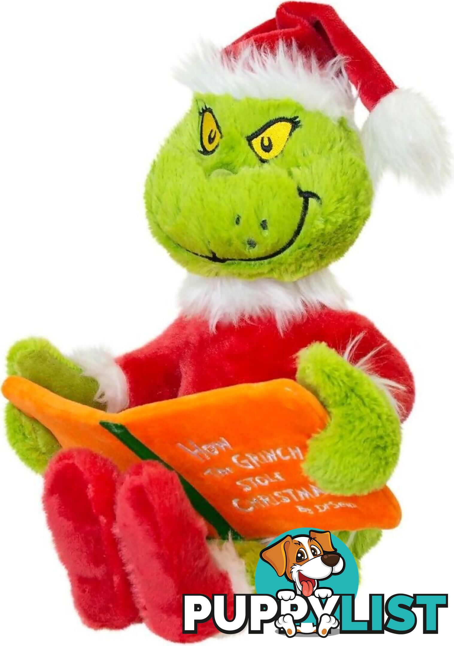 Cotton Candy - Dr. Seuss Reading Grinch 40cm Plush Ccaudr09 - 9353468018164