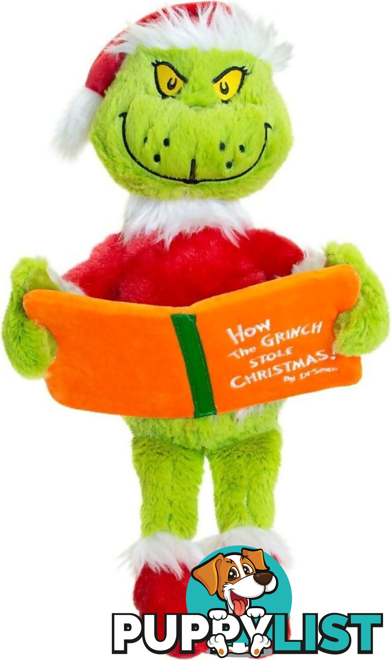 Cotton Candy - Dr. Seuss Reading Grinch 40cm Plush Ccaudr09 - 9353468018164